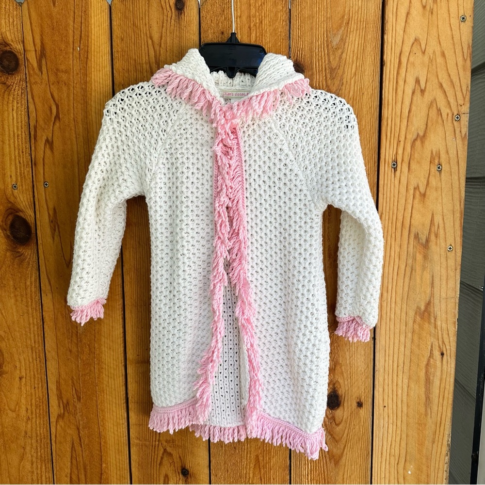 Jillian’s Closet Crochet Cardigan Cover EUC